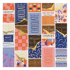 Galison À la Barre de Chocolat - Puzzle Étincelant de 500 Pièces* Déco Culinaire|Carré