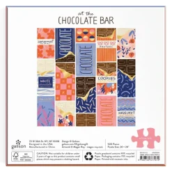 Galison À la Barre de Chocolat - Puzzle Étincelant de 500 Pièces* Déco Culinaire|Carré