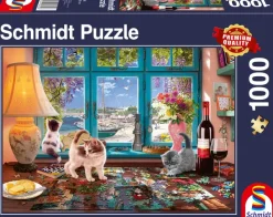 Schmidt Spiele À La Table De Puzzle*Femme Chats|Humour, Satire Et Wasgij