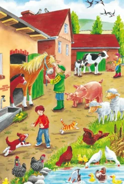 Schmidt Spiele 3 Puzzles - A La Ferme*Enfant Tracteurs|Animaux De La Ferme