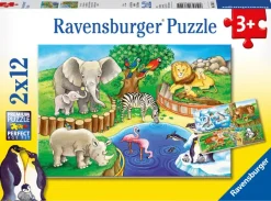 Ravensburger 2 Puzzles - Animaux du Zoo*Enfant Animaux Sauvages|Dès 3 Ans : 11 À 20 Pièces