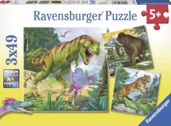 Ravensburger 3 Puzzles - Animaux Sauvages*Enfant Dinosaures|Animaux Sauvages