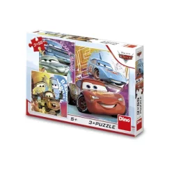 Dino 3 Puzzles - Cars : Amis*Enfant Puzzles Pour Enfants|Carré