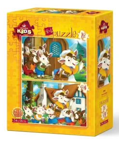 Art Puzzle 2 Puzzles - Chèvres Mignonnes*Enfant Puzzles Pour Enfants|Animaux De La Forêt