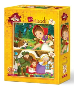 Art Puzzle 2 Puzzles - Fille au Chaperon Rouge*Femme Puzzles Pour Enfants|Hommes Et Femmes