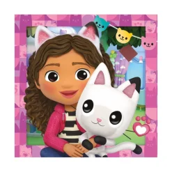 Dino 3 Puzzles - Gabby et ses Amis*Enfant Chats|Dès 6 Ans : 50 À 100 Pièces