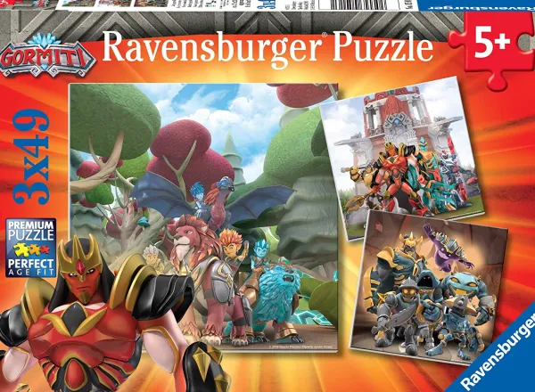 Ravensburger 3 Puzzles - Gormiti*Enfant Puzzles Pour Enfants|Dès 5 Ans : 31 À 49 Pièces