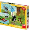 Dino 3 Puzzles - La Petite Taupe*Enfant Puzzles Pour Enfants|Dès 6 Ans : 50 À 100 Pièces