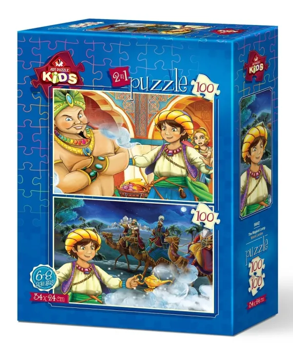 Art Puzzle 2 Puzzles - Lampe Magique*Enfant Puzzles Pour Enfants|Dès 6 Ans : 50 À 100 Pièces