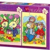 Art Puzzle 2 Puzzles - Les Lapins et la Famille Ours*Enfant Puzzles Pour Enfants|Dès 5 Ans : 31 À 49 Pièces