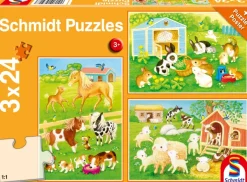 Schmidt Spiele 3 Puzzles - Mes Amis de la Ferme*Enfant Puzzles Pour Enfants|Animaux De La Ferme