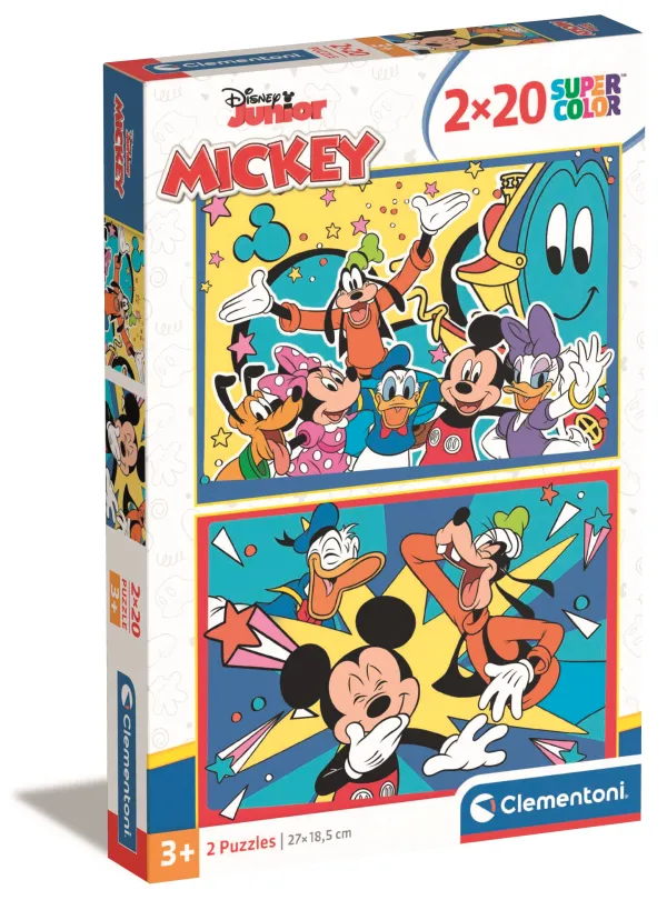 Clementoni 2 Puzzles - Mickey and Friends*Enfant Puzzles Pour Enfants|Dès 3 Ans : 11 À 20 Pièces