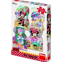 Dino 4 Puzzles - Minnie et Daisy*Enfant Puzzles Pour Enfants|Dès 6 Ans : 50 À 100 Pièces