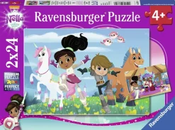 Ravensburger 2 Puzzles - Nella The Princess Knight*Enfant Puzzles Pour Enfants|Dès 4 Ans : 21 À 30 Pièces