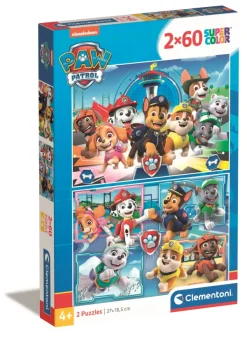 Clementoni 2 Puzzles - Pat Patrouille - 2x60 Pièces*Enfant À Partir De 9 Ans|Puzzles Pour Enfants