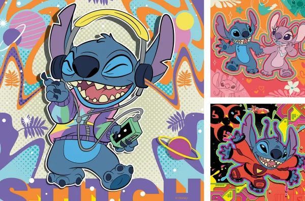 Ravensburger 3 Puzzles - Play Disney Stitch*Enfant Puzzles Pour Enfants|Dès 5 Ans : 31 À 49 Pièces