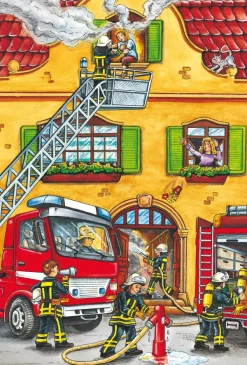 Schmidt Spiele 3 Puzzles - Pompiers et Secours*Enfant Pompiers, Police, Secours|Dès 4 Ans : 21 À 30 Pièces