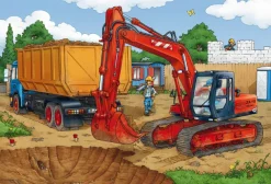 Schmidt Spiele 3 Puzzles - Sur le Chantier*Enfant Puzzles Pour Enfants|Dès 4 Ans : 21 À 30 Pièces
