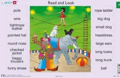 Larsen 2 Puzzles Cadres - Apprendre l'Anglais : Read and Look 07-08 (en Anglais)*Enfant Cadre|Puzzles Pour Enfants