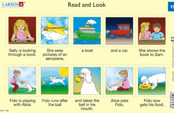 Larsen 2 Puzzles Cadres - Apprendre l'Anglais : Read and Look 15-16 (en Anglais)*Enfant Cadre|À Partir De 9 Ans