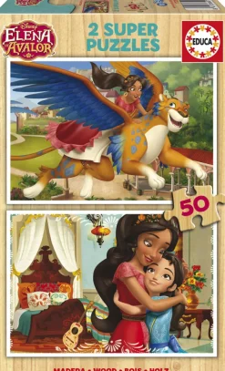 Educa 2 Puzzles en Bois - Elena d'Avalor*Enfant Puzzles Enfants|Puzzles Pour Enfants