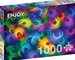 Enjoy Puzzle Abstract Neon Feathers* Déco Et Objets|Art