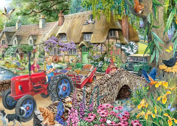 HOP - House of Puzzles Accrochez-Vous Bien* Tracteurs|Forêts, Fleurs Et Jardins