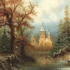 DToys Albert Bredow - Romantic Winter Landscape* Rétros Et Nostalgie|Églises, Cathédrales Et Mosquées