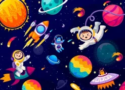 Bluebird Puzzle Allons dans l'Espace !*Femme/Enfant Avions Et Objets Volants|Bébés Et Enfants