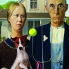 Trefl American Gothic : Édition Chien*Femme Humour, Satire Et Wasgij|Art