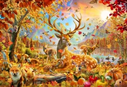 Bluebird Puzzle Animals In the Fall* Animaux De La Forêt|Forêts, Fleurs Et Jardins