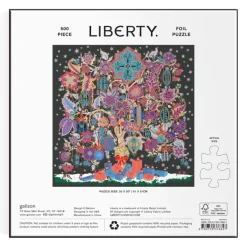 Galison Arbre de Vie de Noël - Liberty - Puzzle Étincellant de 500 Pièces*Femme Noël|Carré