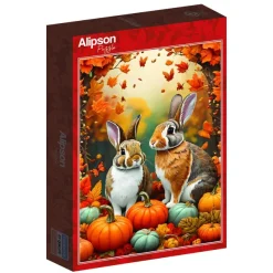 Alipson Puzzle Autumn Bunnies* Animaux De La Ferme|De 500 À 999 Pièces
