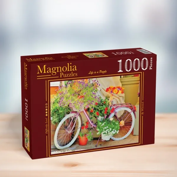 Magnolia Bicycle with Flowers* Déco Et Objets|Forêts, Fleurs Et Jardins