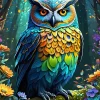 Alipson Puzzle Blue Owl* Animaux De La Forêt|Forêts, Fleurs Et Jardins