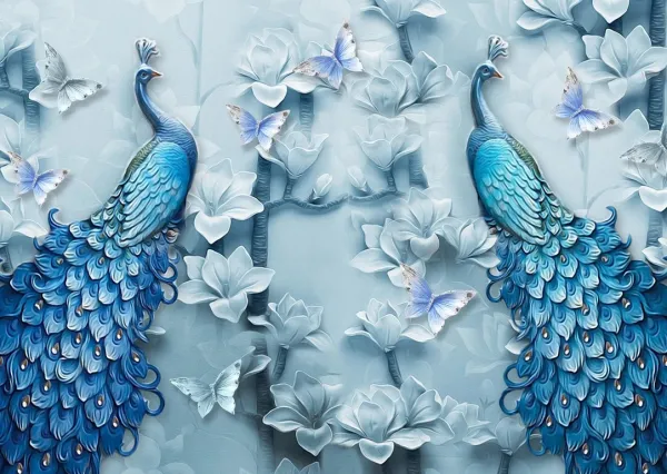 Enjoy Puzzle Blue Peacocks* Oiseaux|Déco Et Objets