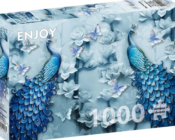 Enjoy Puzzle Blue Peacocks* Oiseaux|Déco Et Objets