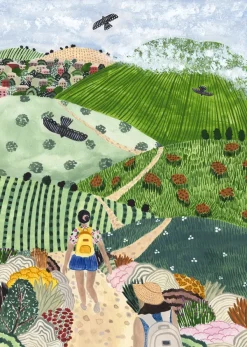 Pieces & Peace Boccaccini Meadows Sara - Randonnée dans les Vignes*Femme Hommes Et Femmes|Art