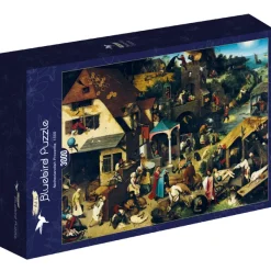 Bluebird Puzzle Brueghel Pieter - Pieter Bruegel - Proverbes Flamands, 1559, 1559* De 3 000 Pièces|De 3 000 Pièces