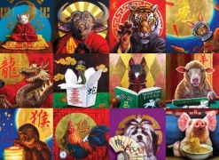 Eurographics Calendrier Chinois*Femme Animaux Sauvages|Animaux De La Ferme