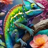 Alipson Puzzle Caméléon Coloré* Autres Animaux|Forêts, Fleurs Et Jardins