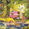 Alipson Puzzle Camping des Fées avec des Amis de la Forêt*Femme Puzzles Pour Enfants|Oiseaux