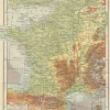 Grafika Carte de la France Physique - Larousse, 1925* De 2 000 Pièces|De 2 000 Pièces