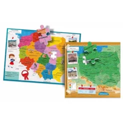 Clementoni Carte de la Pologne*Enfant À Partir De 9 Ans|Pièces Recto-Verso