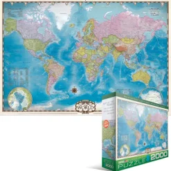 Eurographics Carte du monde*Enfant De 2 000 Pièces|De 2 000 Pièces