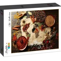 Grafika Kids Carte du Monde en Epices*Enfant Déco Culinaire|Cartes Du Monde