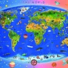 Dino Carte du Monde pour Enfants (en anglais)* Dès 9 Ans : 251 À 399 Pièces
