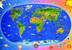 Dino Carte du Monde pour Enfants (en anglais)* Dès 9 Ans : 251 À 399 Pièces