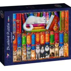Bluebird Puzzle Cat Bookshelf*Femme À Partir De 9 Ans|Chats