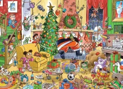 Cobble Hill Catching Santa - Puzzle Famille (Pièces de Tailles Différentes)*Femme Noël|Dès 9 Ans : 251 À 399 Pièces